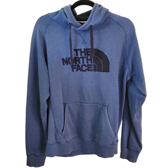 The North Face Blue Spell Out Hoodie Size M - Picture 1 of 5